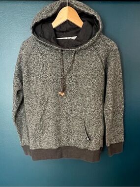 Tentree Cozy Marled Grey Raglan Funnel Neck Hoodie Women's Medium M